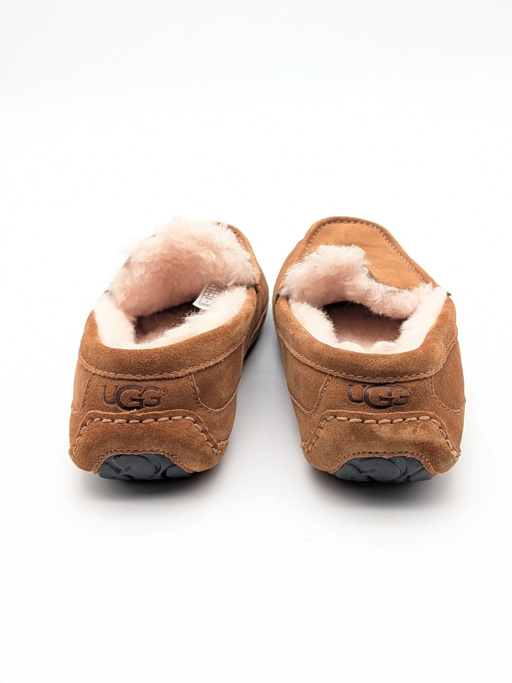 UGG Ansley Women's Brown Suede Sheepskin Lined Moccasin Slippers US 9